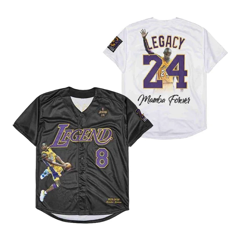 Baseball Jersey LEGEND 8-24 LEGACY Jerseys Sewing Embroidery Printed Portrait High Quality Sports Outdoor White Black New