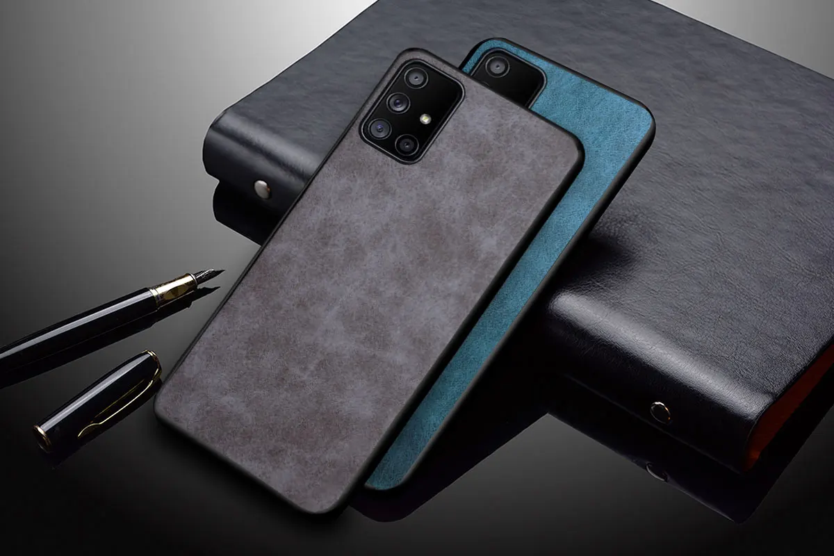 Fashion PU Leather Phone Case for Samsung Galaxy A51 A52 5G A71 A72 A50 A32 A12 M31 S8 S9 S10 Note 20 10 Plus Premium Back Cover silicone case samsung