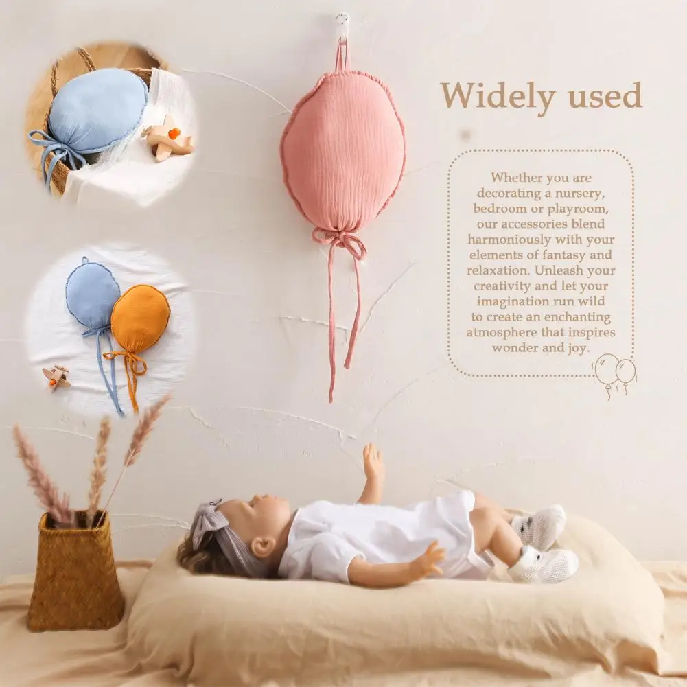Cloth Balloon Ornament Soft Cloth Balloon Wall Hanging Decoration for Room Kids Bedroom Fabric Ornament Pendant for Newborn Baby 3