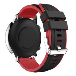 Premium Silicone Watch Strap Replacement - Universal Fit for 20mm (Balck Red)