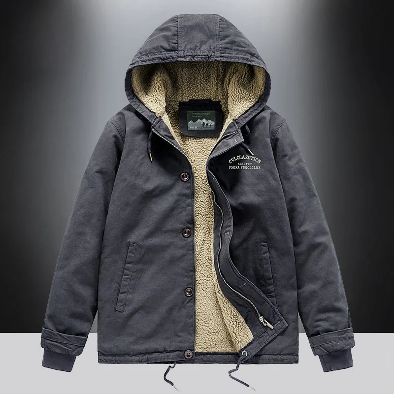 Men’s Checked Hooded Jacket | Warm Lined