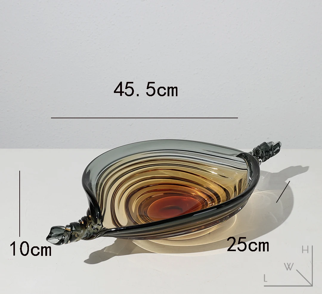 Twist Floating Glass Bowl Luxury High-Grade Nut Candy Bowl Home Hospitality Screw Snacks Display Creative Dried Fruit Bowl 3