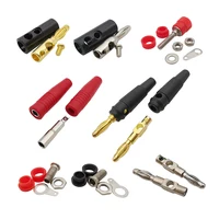 4mm Banana Plug Socket Binding Post Connector Red Black 4 mm Banana Male Female Jack For Test Leads Speaker Wire Cable 4