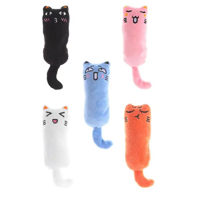 Rustle Sound Catnip Toy Cats Products For Pets Cute Cat Toys Kitten Teeth Grinding Cat Soft Plush Thumb Pillow Pet Accessories 5