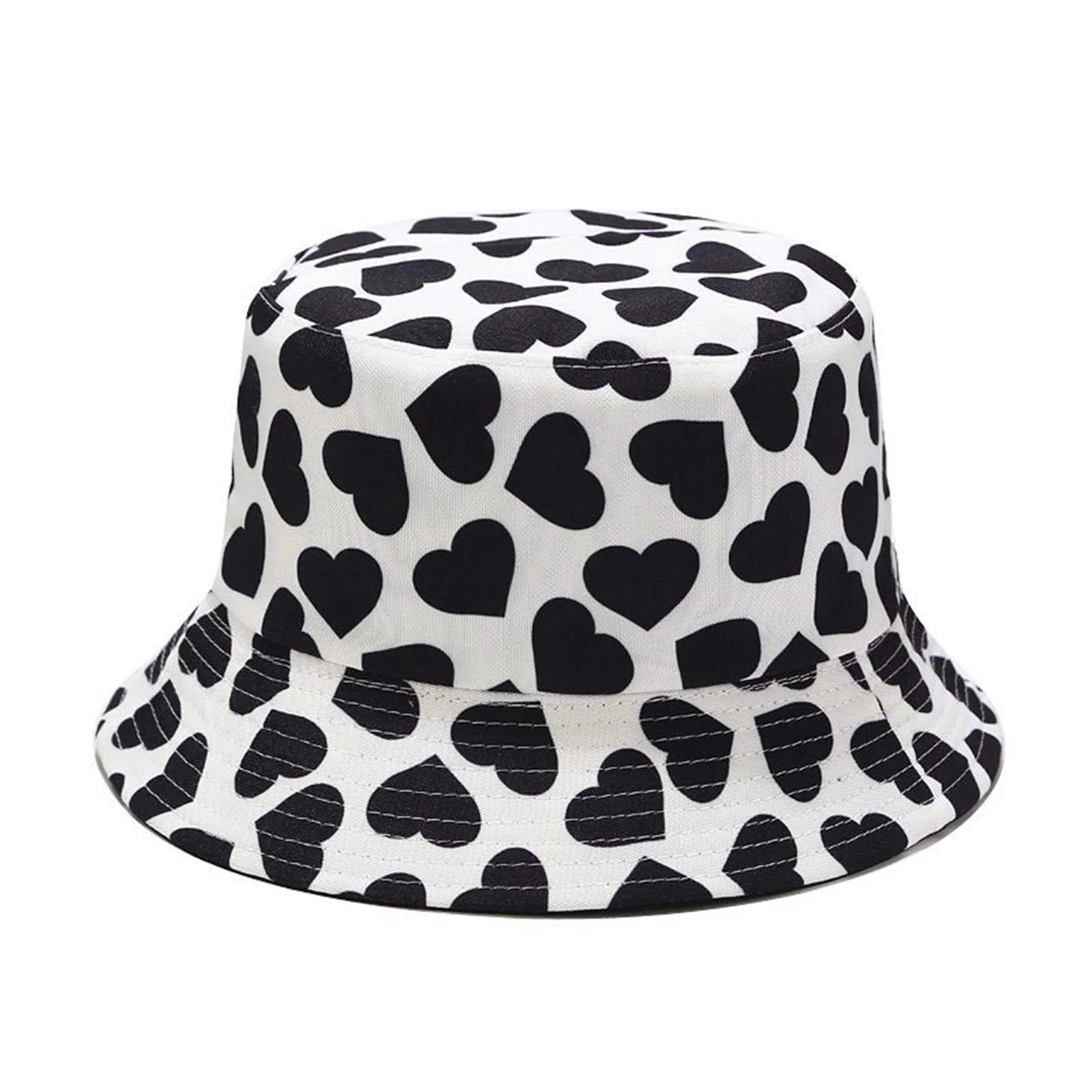 Unisex Fashion Heart Bucket Hat Summer Fisherman Cap For Men Women Teens Camouflage Outdoor Summer Fisherman Ricard Caps