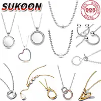 Collier en argent sterling 925% à la mode, série love, personnalisé avec zircon, pour femmes, bijoux, cadeau d'anniversaire 1