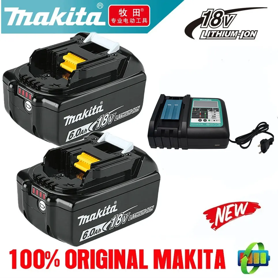 

18V 6.0Ah Makita Original With LED lithium ion replacement LXT BL1860B BL1860 BL1850 Makita rechargeable power tool battery 6000