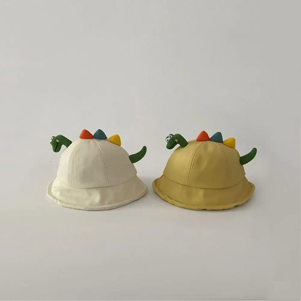 

Korean Baby Bucket Hats Fashion 3D Dinosaur Cartoon Sun Hats Children 1-4years Old Kids Hats Caps