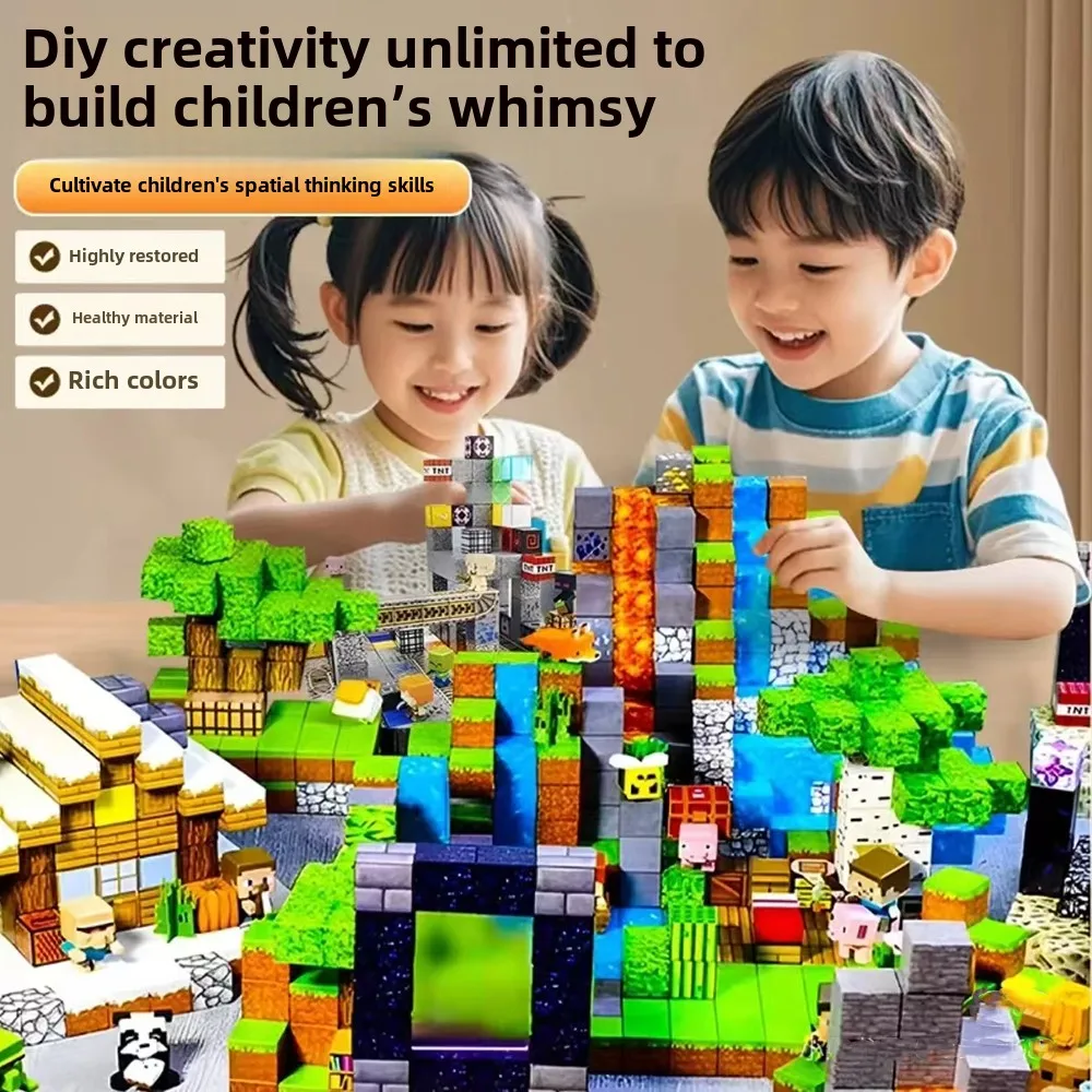 Personalized Assembly Toy Set Magnetic Building Blocks High Magnetic Children's Puzzle DIY Diversified Mini Toys Magnetic Building Blocks Magnetic Assembly Toy