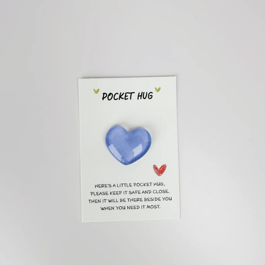 1/5 Stück niedliche kleine Herz-Taschenumarmung, dekorierte Taschenumarmung mit Ermutigungskarte, besonderer Geburtstag, Hochzeit, Party, Valentinstag – Detail 7