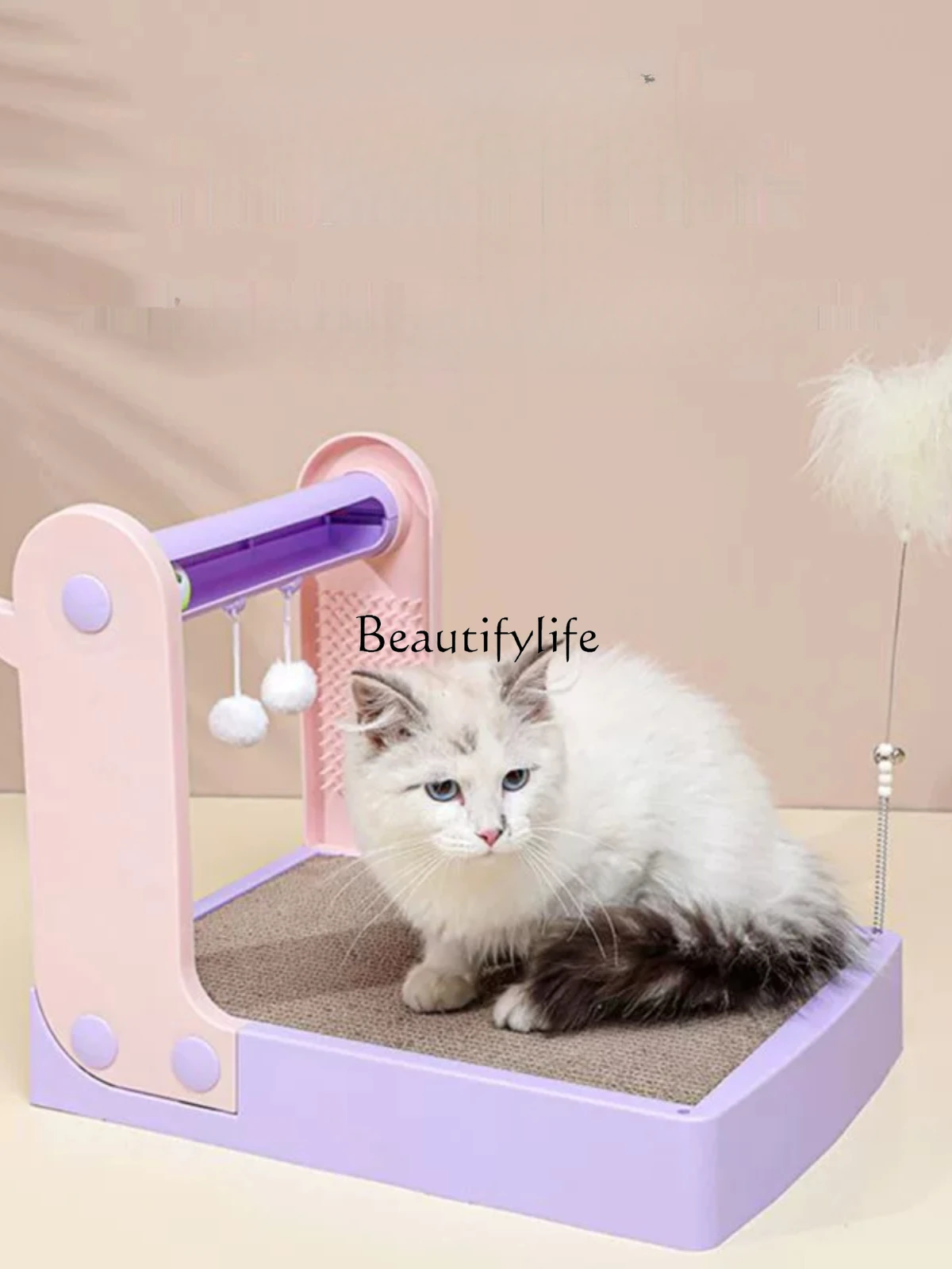 

Cat Scratch Board Cat Nest Integrated Scratching Board Wear-Resistant and Not Easy to Remove Scraps Corrugated Paper