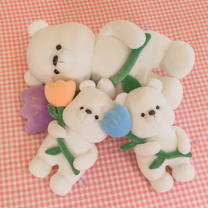 여자 친구용 튤립 곰 봉제 인형, 발렌타인 데이 선물, 신제품