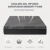 High-Quality Cooling Double Mattress with 10 Inch Charcoal Gel Memory Foam in a Box, Fiberglass Free Mattress Topper 6
