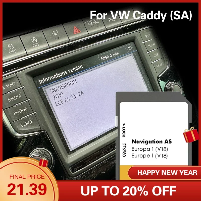 Per Vw Caddy Sa 32Gb Map Navigation Sd Card Come V18 Estonia Cipro Sat Nav Gps