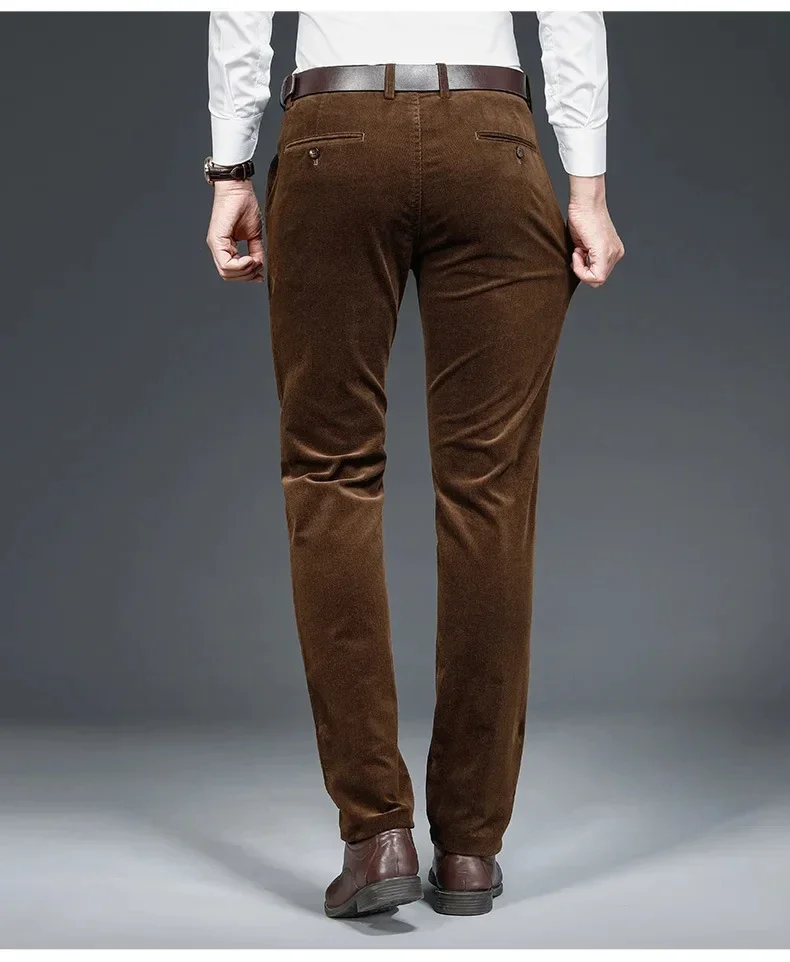 Autumn Classic Velvet Black Elegant Men Suit Pants Casual Men's Trousers Slim Fit Formal Business Custom Plus Size Men Pants