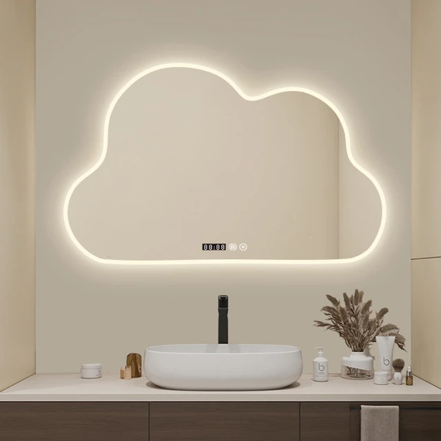Irregular Makeup Mirror Unbreakable Heater Cleaning Fogless Bathroom Mirror  Hairdressing Glam Espelho Para Banheiro Furniture - AliExpress