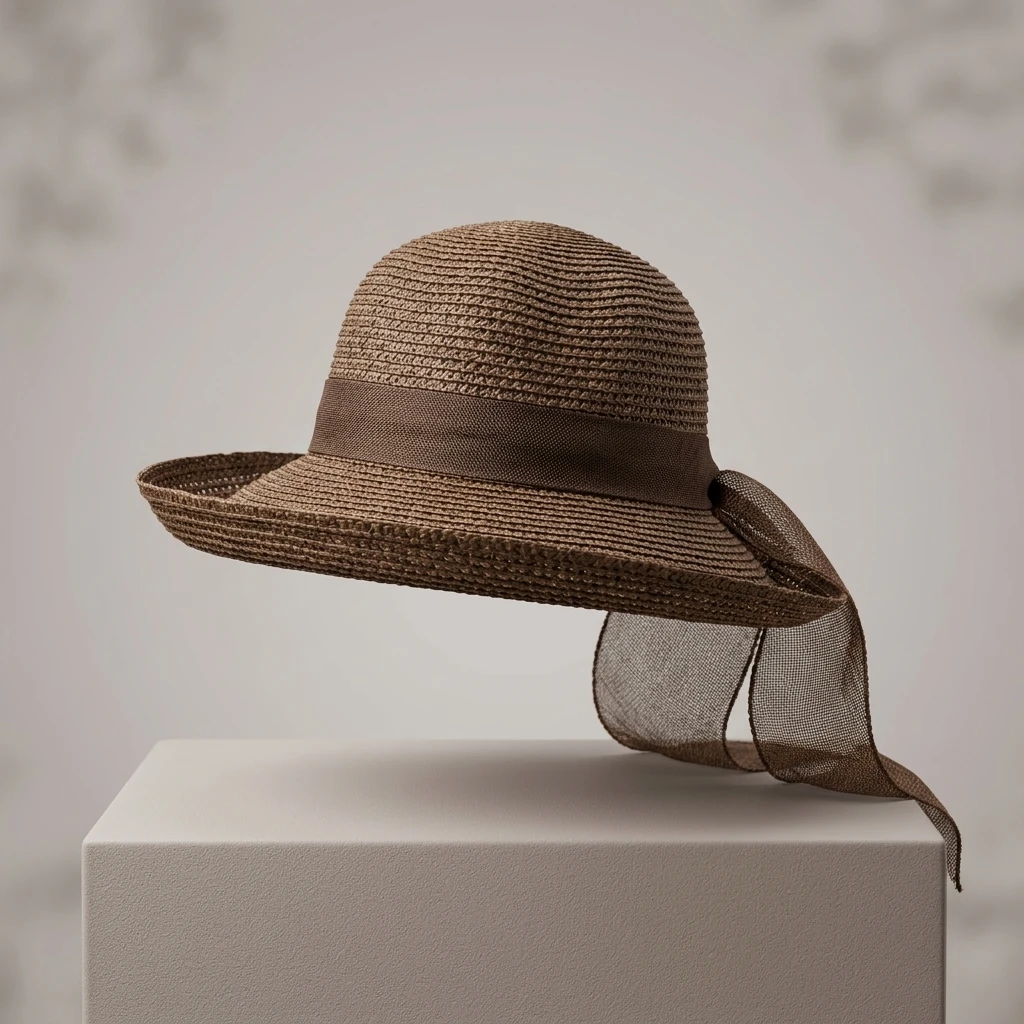 Women Foldable Straw Hat Elegant Bow Wide Brim Beach Sun Hat_voghion.com
