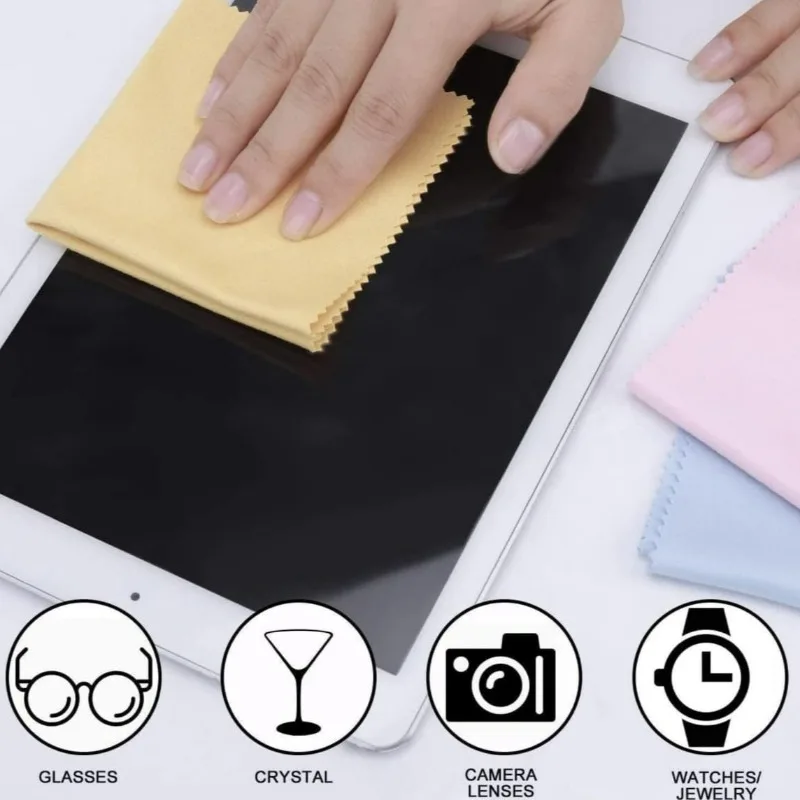 Microfiber Glasses Cloth Eyeglasses Suede Velvet Cleaning Cloth Spectacles Watch Mobile Phone Cleaning Fabric Eyewear Accessory