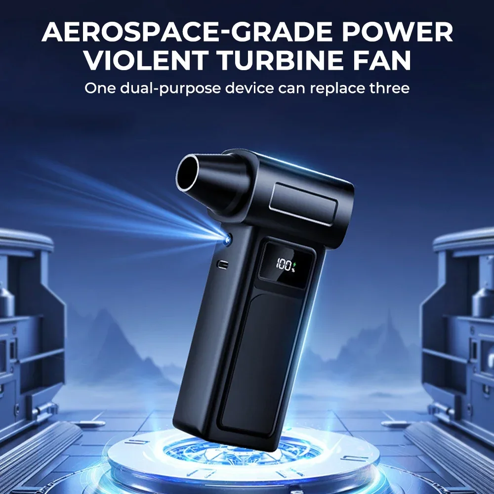 1000000RPM Turbo Jet Blower Air Blower Portable Dust Cleaner USB Charging 65m/s Electric Powerful Brushless Jet Blower