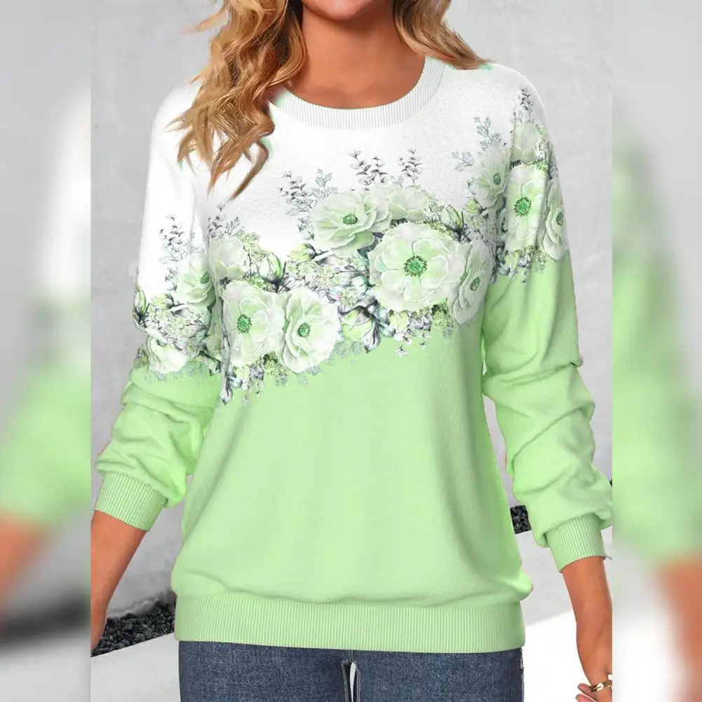 

Comfortable Loose Fit Sweatshirt for Women Stylish Round Neck Sweater Printed Long Sleeve for Women for Parties for Women