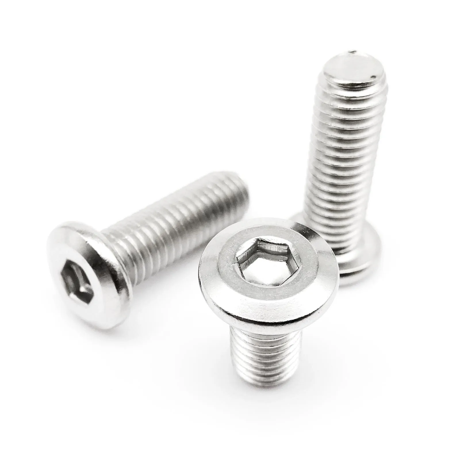 M2 M2.5 M3 M4 M5 M6 M8 Allen Hex Hexagon Socket Large Flat Head Furniture Rivet Screw Connect Joint Bolt 304 A2 Stainless Steel
