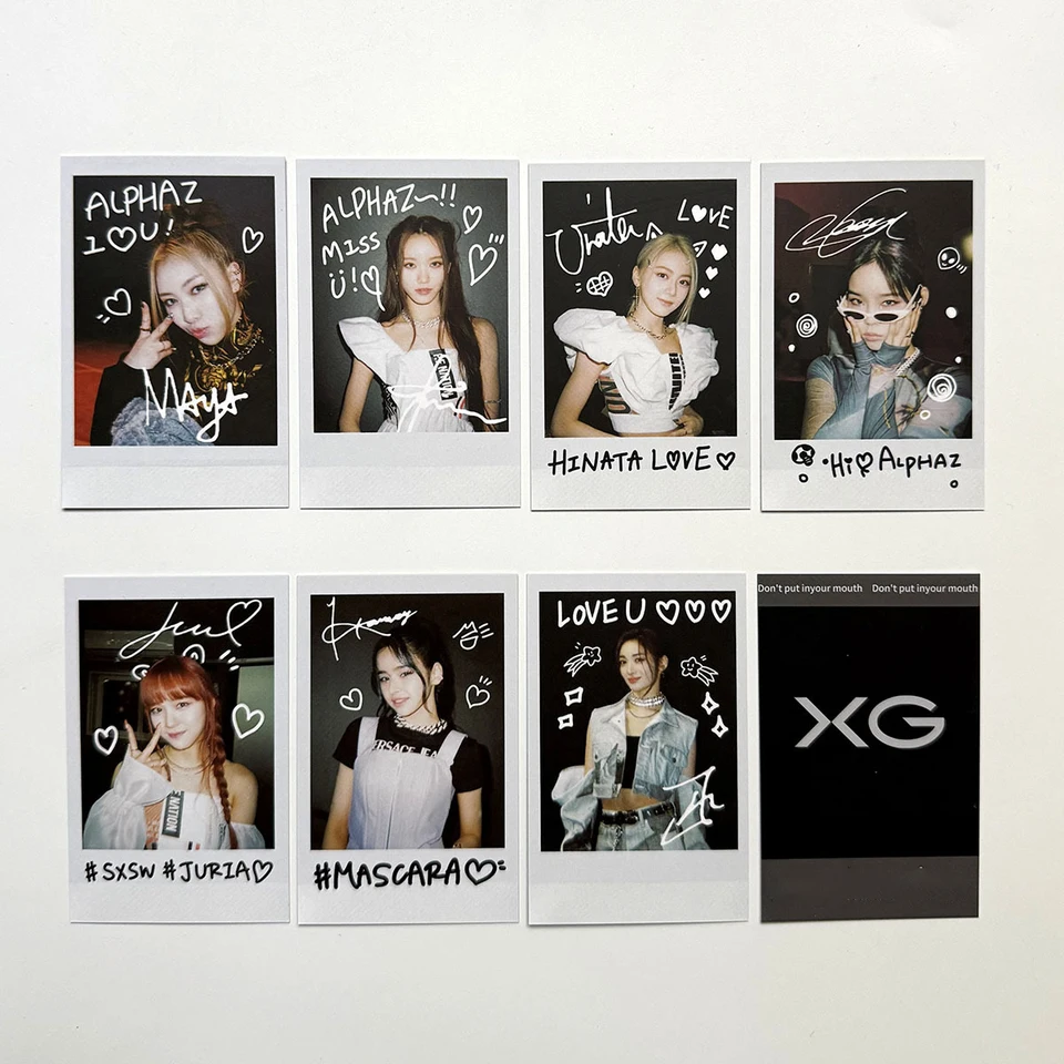 Kpop XG AWE Album Photocard Double Sides Printing Bright Film LOMO