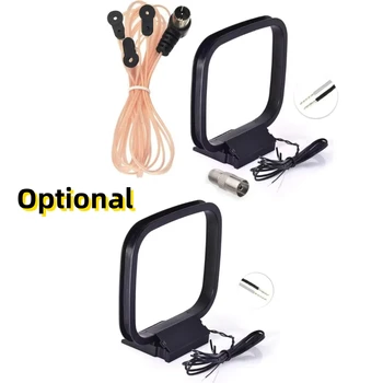 Antenna FM da Interno 75 Ohm, Antenna a Loop AM, Antenna Dipolo FM per Autoradio, Apparecchiature Musicali, Ricevitore Stereo Domestico