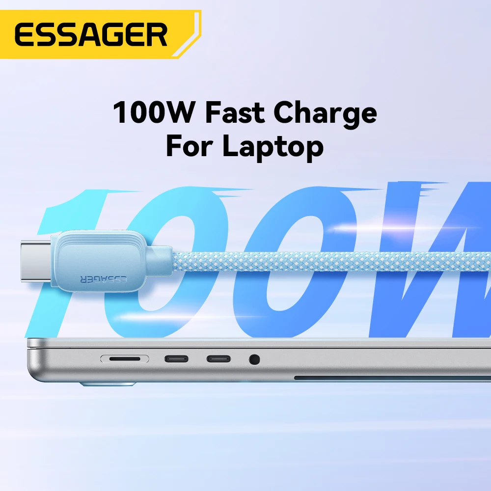 รูปสินค้า สายชาร์จ USB-C 100W ชาร์จเร็ว 3M สำหรับ MacBook Pro และอุปกรณ์อื่นๆ