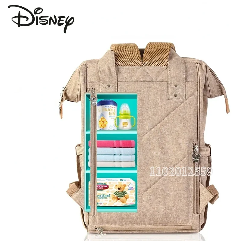 Disney's Original New Diaper Bag Backpack Luxury Brand Fashion Baby Diaper Bag Cartoon  Baby Bag Large Capacity Multi Function