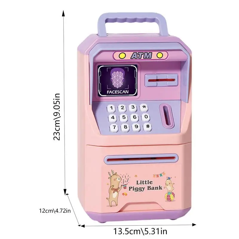 Electronic Bank Safe Box Money Password Boxes For Children Digital Coins Cash Saving Safe Deposit Mini ATM Machine Toy Kids Gift