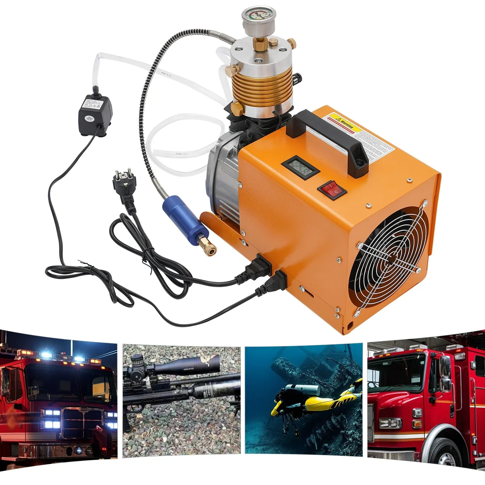 30 MPA Hochdruck-elektrische Luftpumpe, 1,8 kW Motor, 100 l/min, PCP-Luftkompressorpumpe für die Druckbeaufschlagung von Pipeline-Testgeräten ﻿ – Detail 13