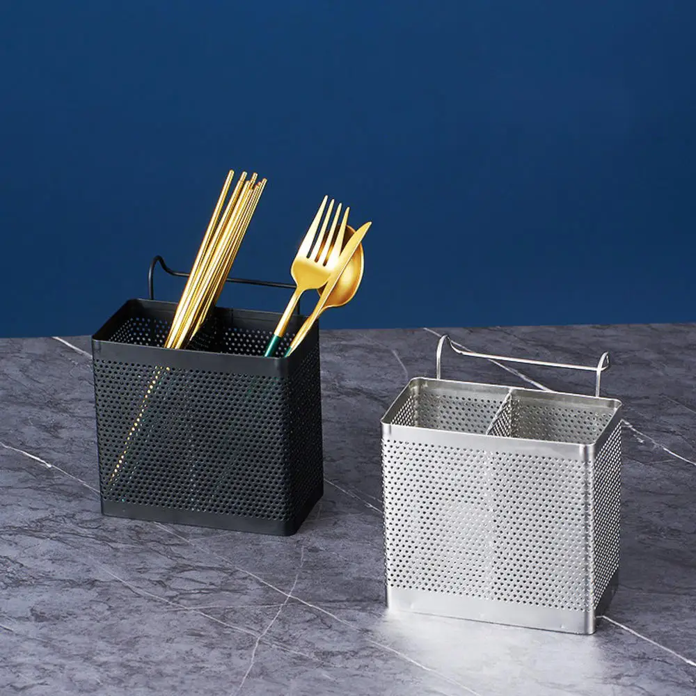Square stainless steel chopstick barrel hanging vertical chopstick holder chopstick cage chopstick barrel drain chopstick cage 3