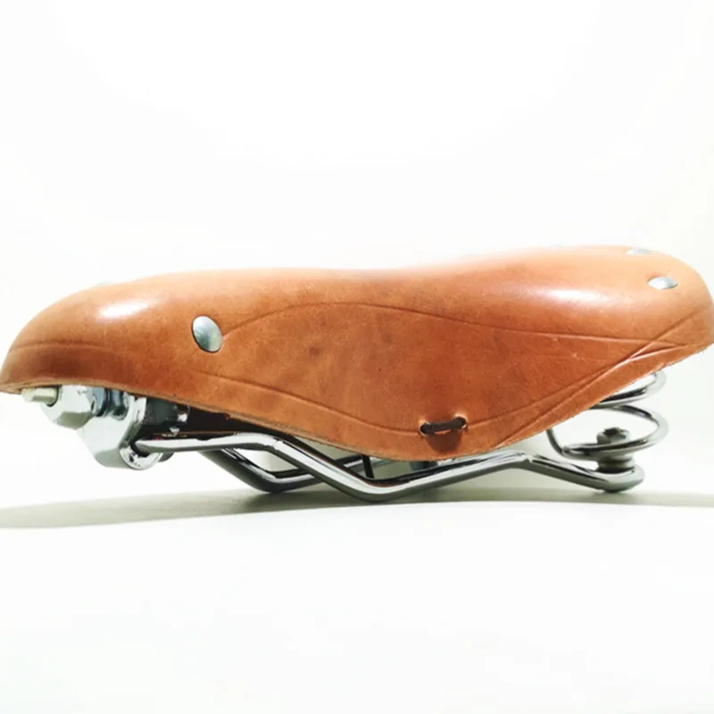 Description Picture 6 of itemBike Accessories Bicycle Saddle 100% Leather Vintage Elephant Spring Old Style Genuine