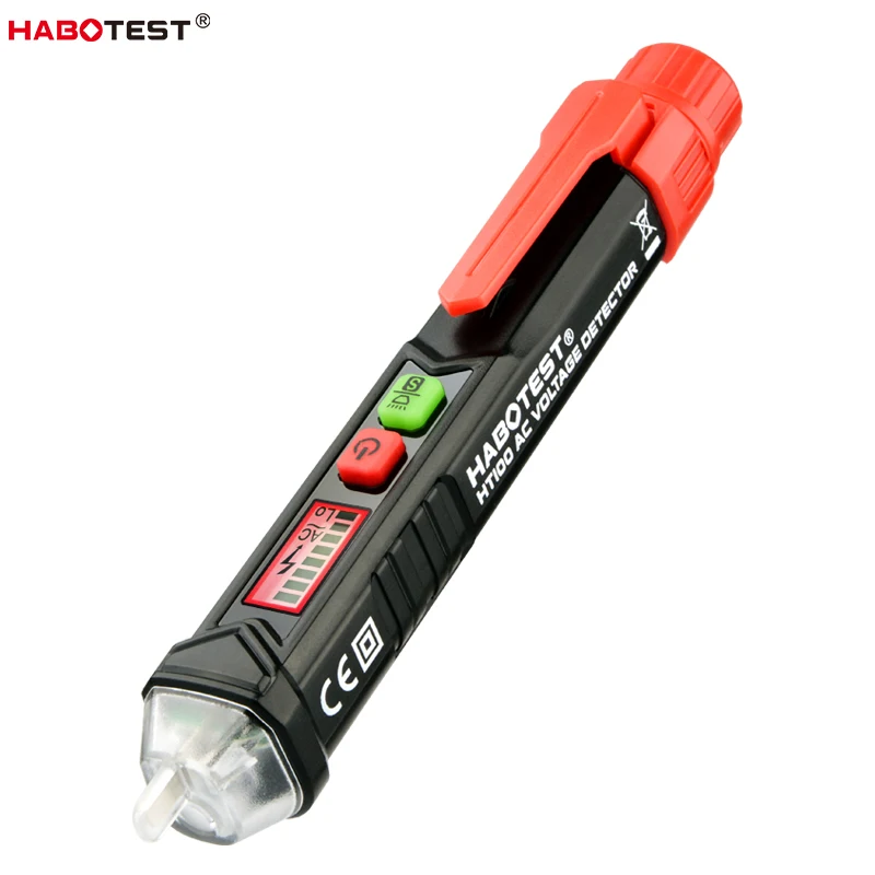 

Non Contact Voltage Detector Pen Voltage Tester 1000V Electrical Tester Circuit Breaker Finder Sound And Light Alarm HT100