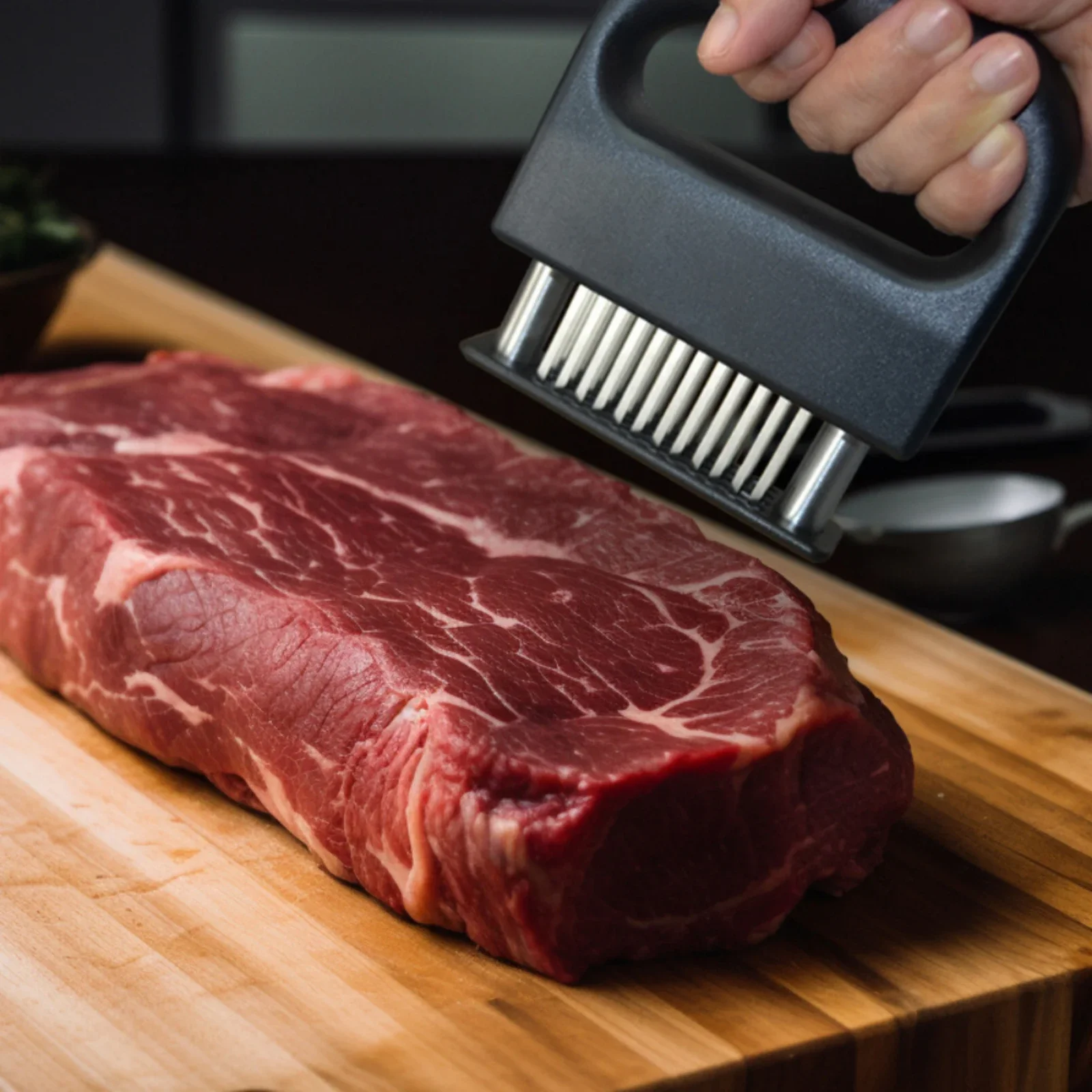 Meat Tenderizer 48 Steel Needles Steak Softener Pounder Kitchen Cooking Tools Hammer Gadgets L8O3