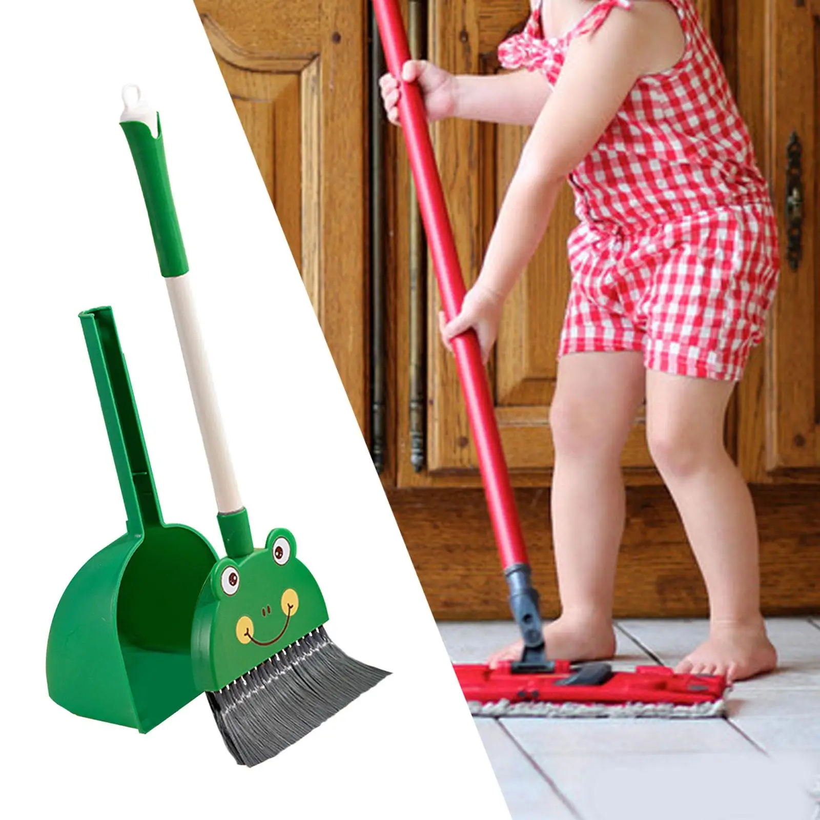 Small Broom and Dustpan Set Housekeeping Play Set Educational Toy Children Sweeping House Cleaning Toy Set Birthday Gifts