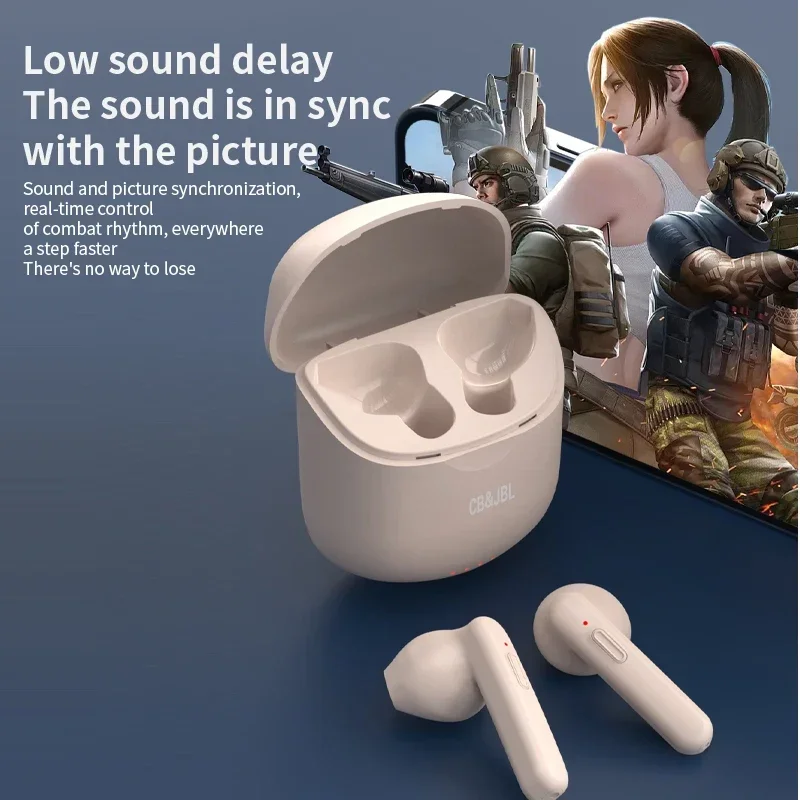 Original For CB&JBL Tune J220/T220 Wireless Bluetooth Earphones Gaming With Zero Delay For Men And Womens Sports Gamer With Mic