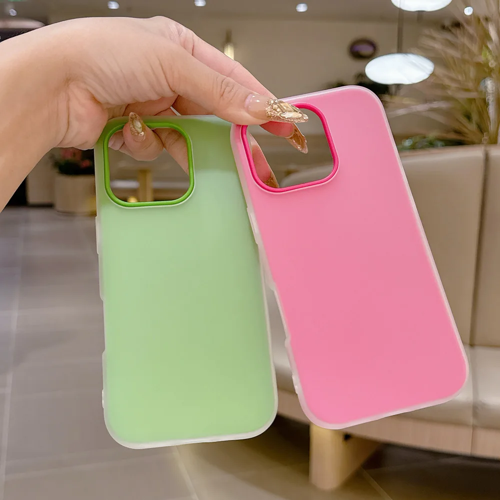 Luxury Fashion Matte Candy Color Dual-Layer Phone Case