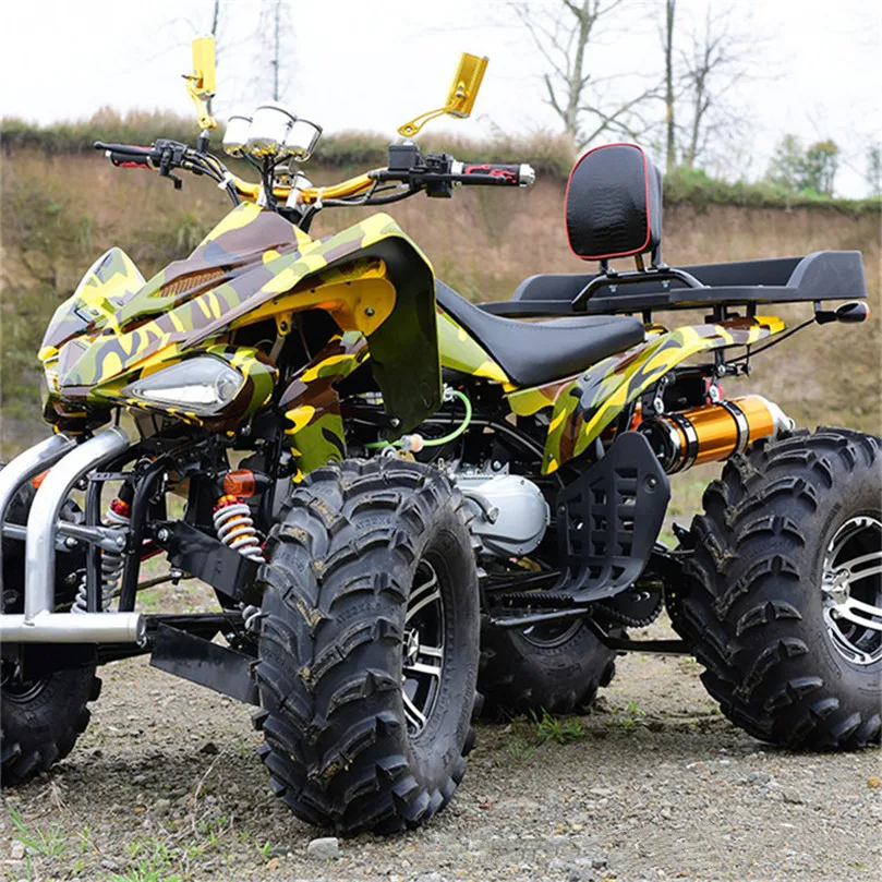 ATV Quad de 4 ruedas a gasolina de 125 cc para adultos y niños con  neumáticos todoterreno, capacidad de peso de 220 libras, probado y  totalmente