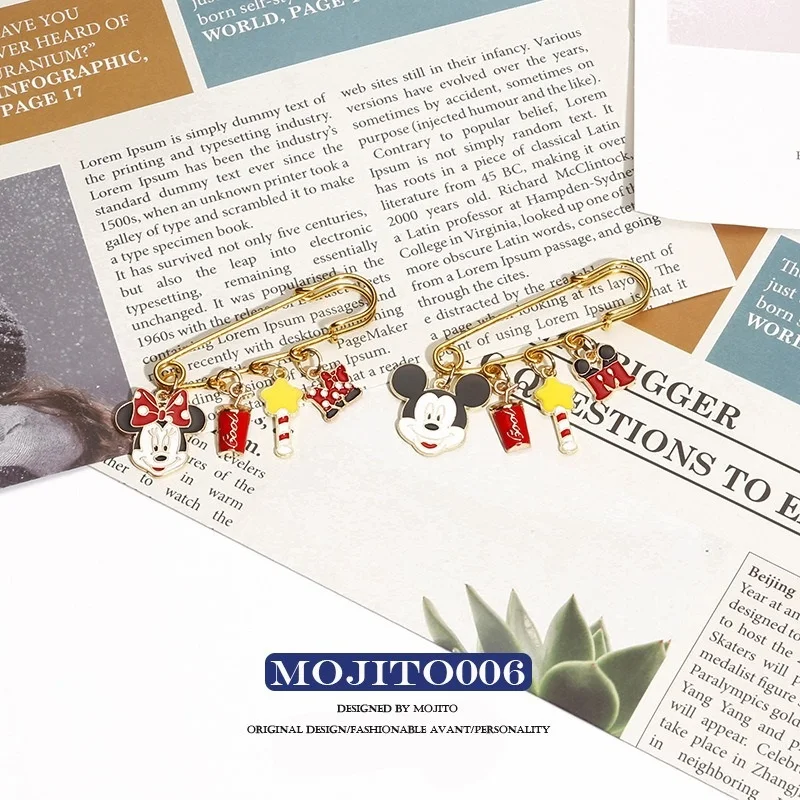 

Симпатичная аниме брошь Disney с Микки, пуговицами и звездами дулу, фиксированные булавки для одежды, Мультяшные булавки для одежды, рюкзака, игрушки для детей, подарки