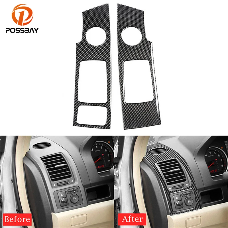 

Боковая решетка вентиляционного отверстия автомобиля, отделка панели для Honda CRV CR-V 2007 2008 2009 2010, внешний вид из углеродного волокна, автомобильные аксессуары для интерьера