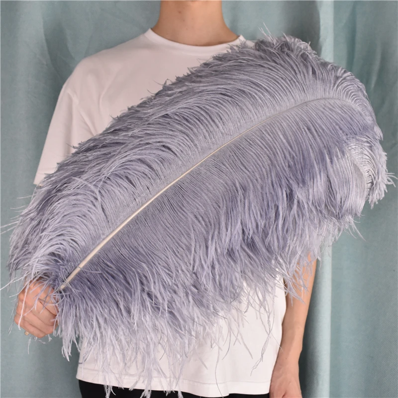 Grey Ostrich Feather Decor Feathers for Crafts Gray Vase