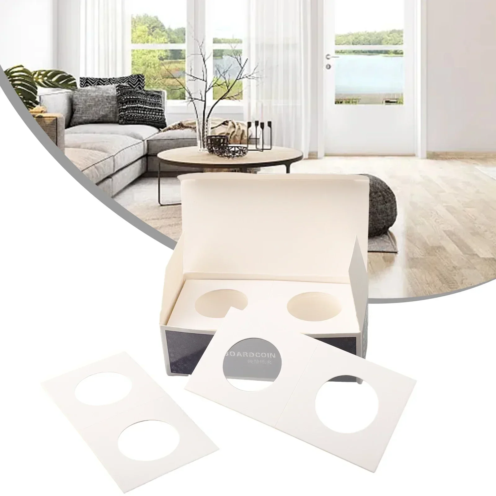 50PCS 12 Sizes Coin Holders Stamp Coin Collection Cardboard Storage Square Cardboard Box Case Album Collection Storage