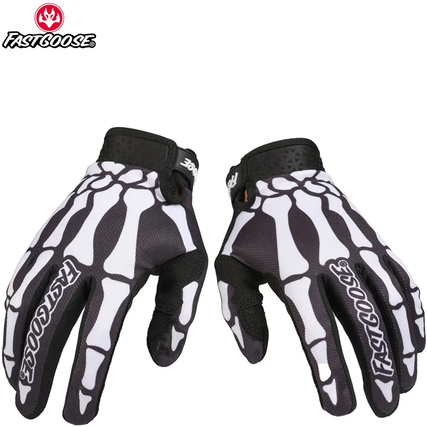 Cycling Gloves FASTGOOSE Skeleton Gloves Motorcycle Motocross Off Road MX BMX MTB ATV Guantes Moto Bicycle Touch Screen