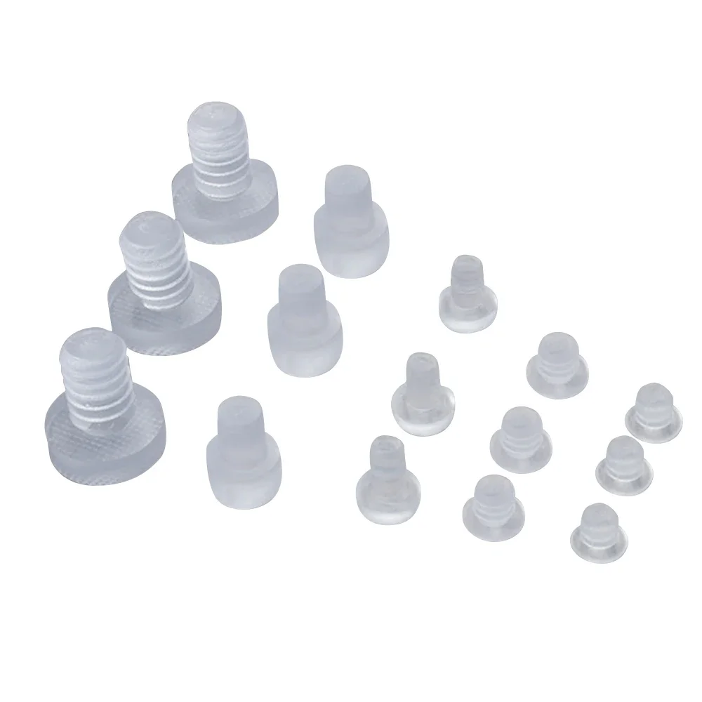 Clear Furniture Embedded Bumpers Glass Table Feet Soft Thread Chair Leg Stem Bottom Pad Floor Protect Anti-noise 10/20/50/100pcs