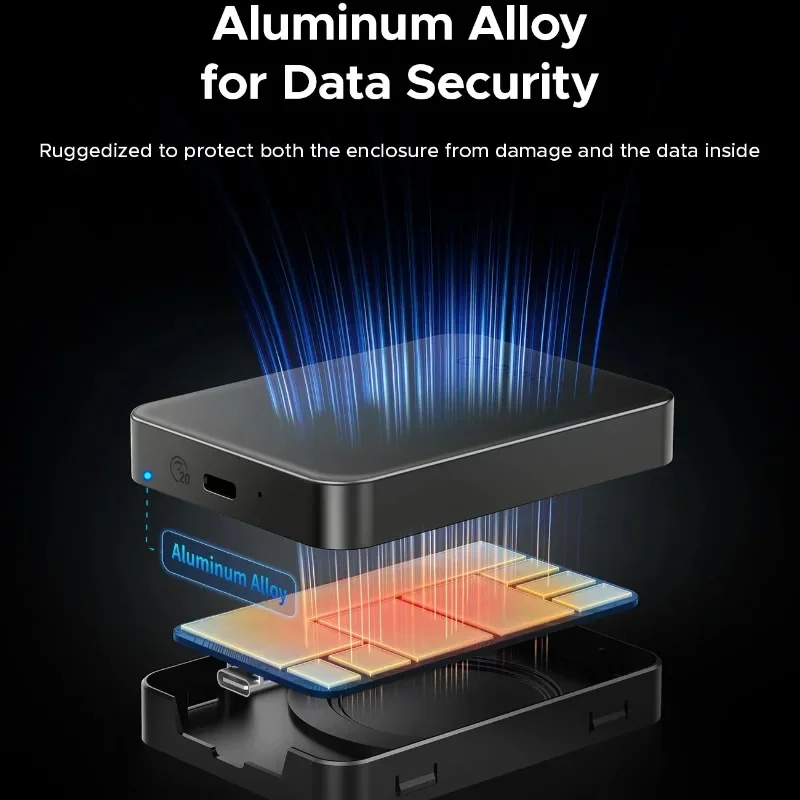 Mini Magnetic External SSD Portable Solid State Drive 480MB/s Mobile Hard Drive Solid State ProRes 4K HDR Record and Stored