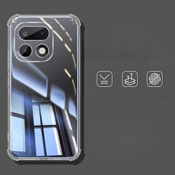 Transparent Shockproof Airbag Silicone Phone Case with TPU Bumper for Realme16Pro Plus (Clear)