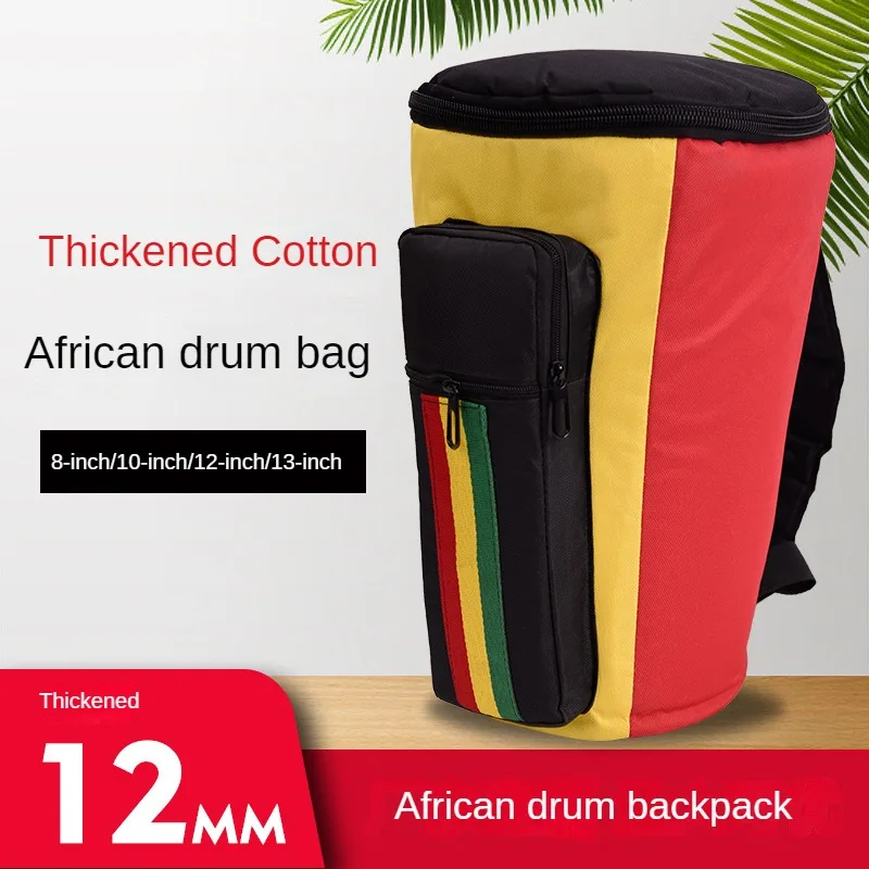

African Drum Bag 8 "10" 12 "13" Shoulders Plus Cotton Thickened Waterproof Tambourine Backpack Music Bag Shoulder Handbag