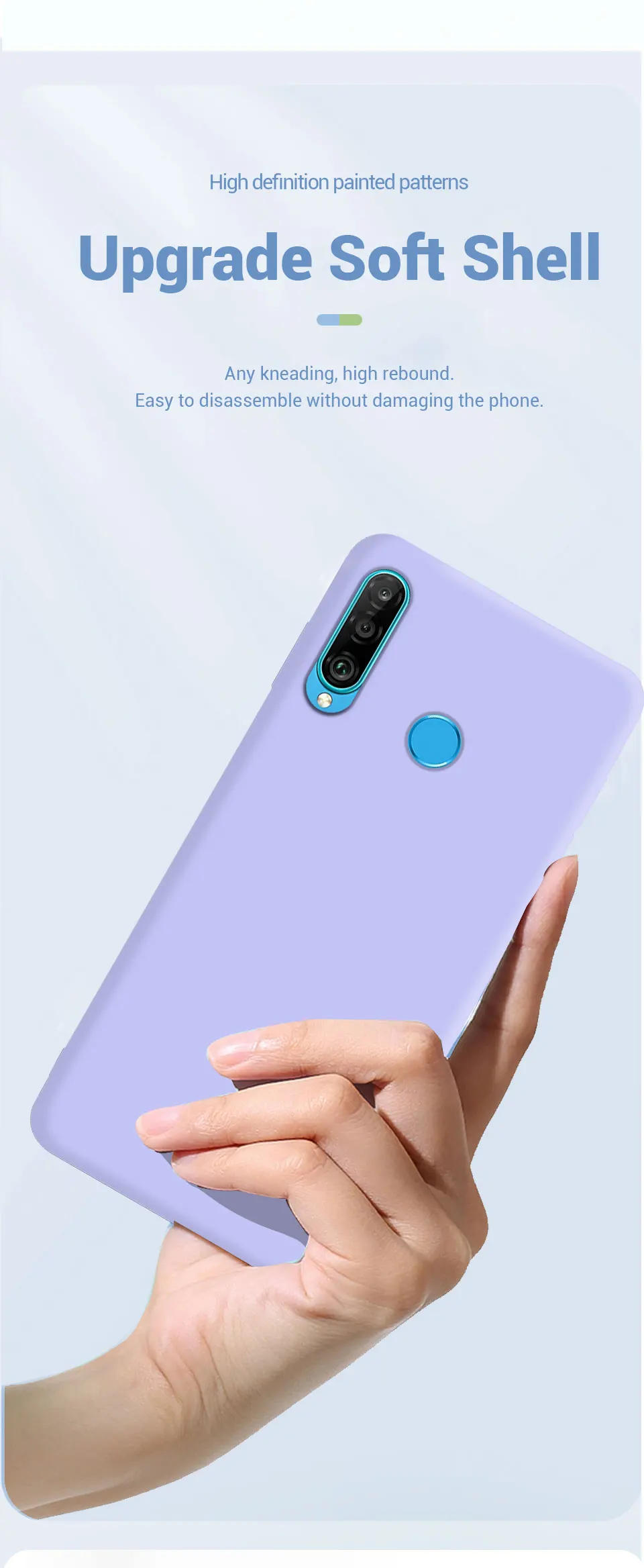 Flüssigsilikon-Handyhülle für Huawei P30 lite P40 lite E Y6 Y7 Y9 Prime 2019 Y6P Y7P Y8S P Smart 2019 P Smart Z Cover Fundas – Detail 5