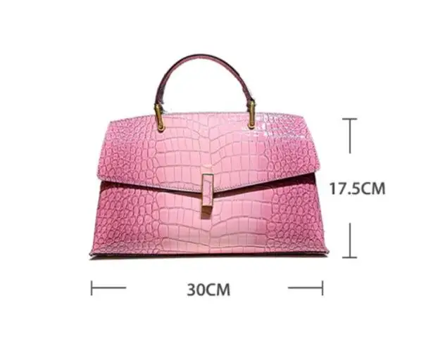 Borse da donna in pelle modello coccodrillo Borsa a tracolla a tracolla con conchiglia alla moda Borse a tracolla con manico superiore_voghion.com